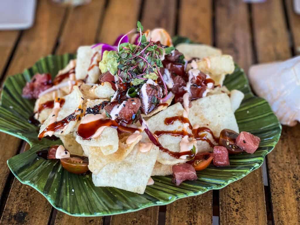 poke nachos where to eat in Kauai