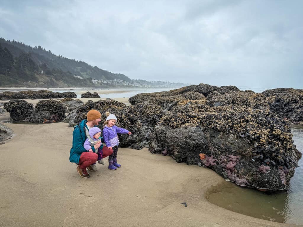 Tide pools at Road's End State Park near Lincoln City Oregon Coast