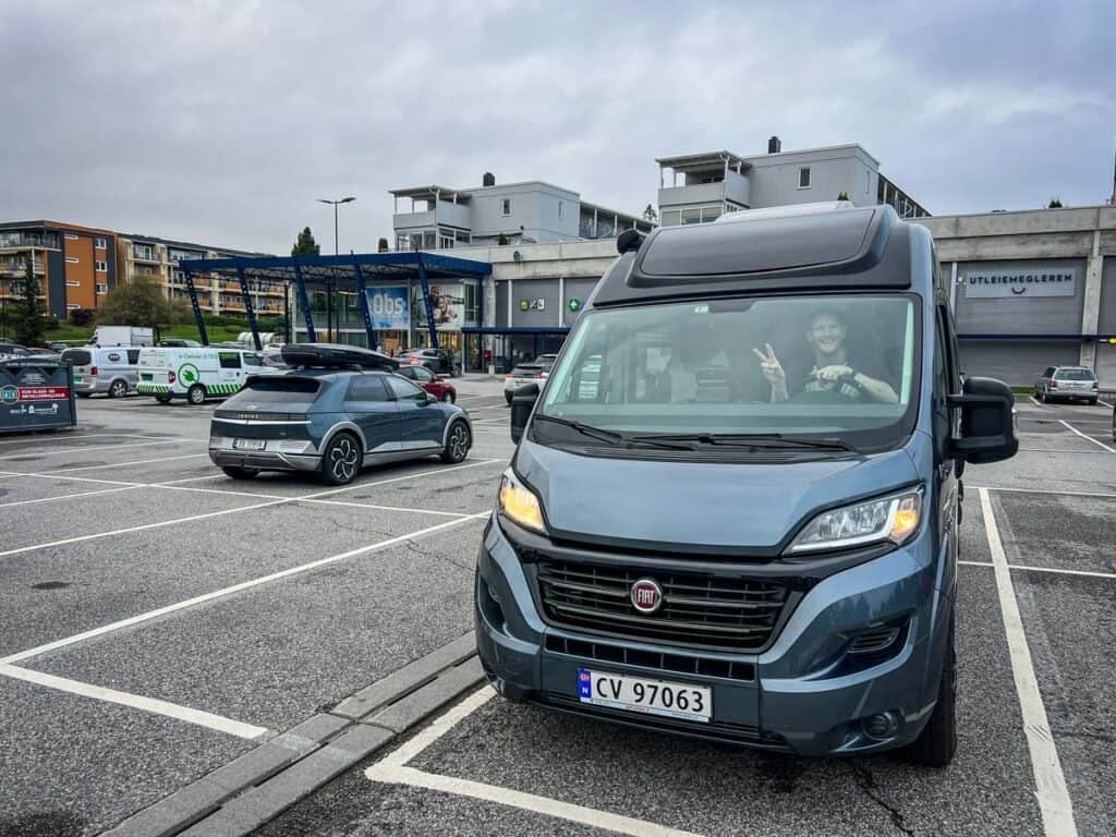 Picking up our Campervan rental in Norway