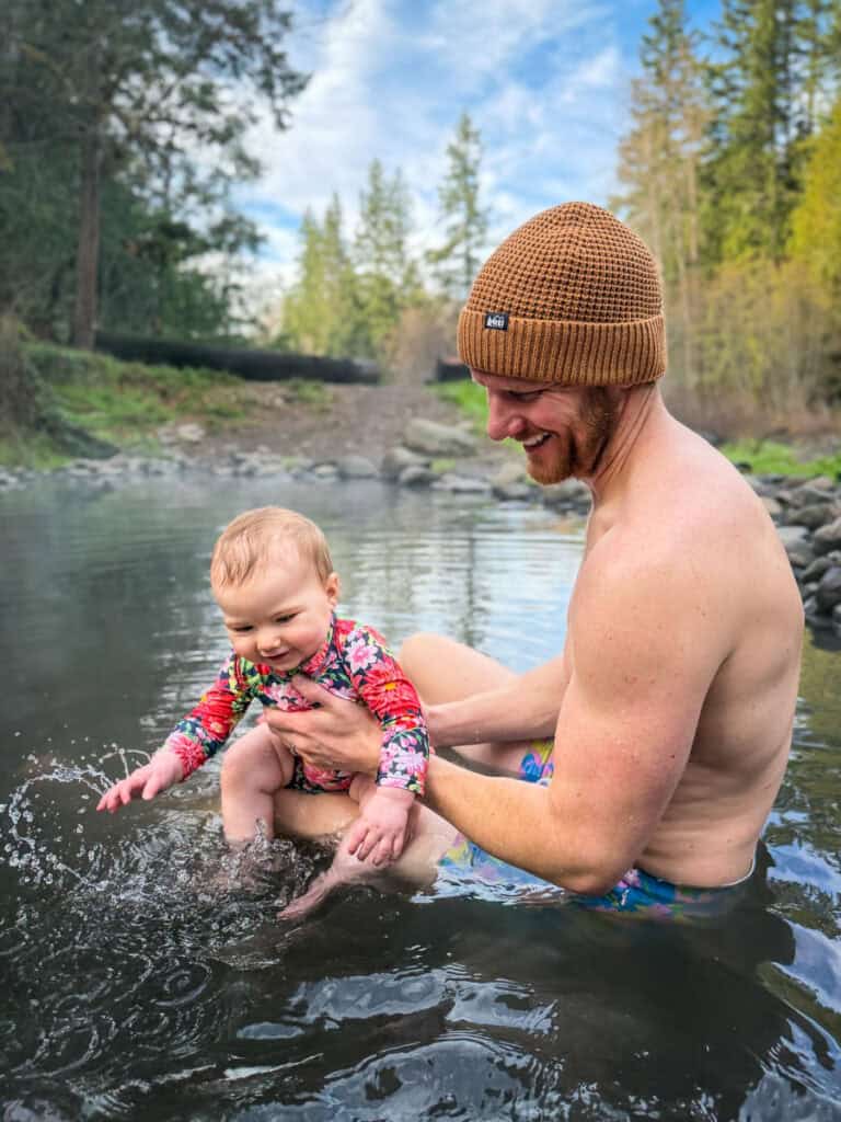 Ben & Senya at McCredie Hot Springs Oregon