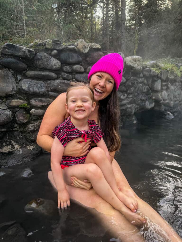 Katie & Juniper at McCredie Hot Springs Oregon
