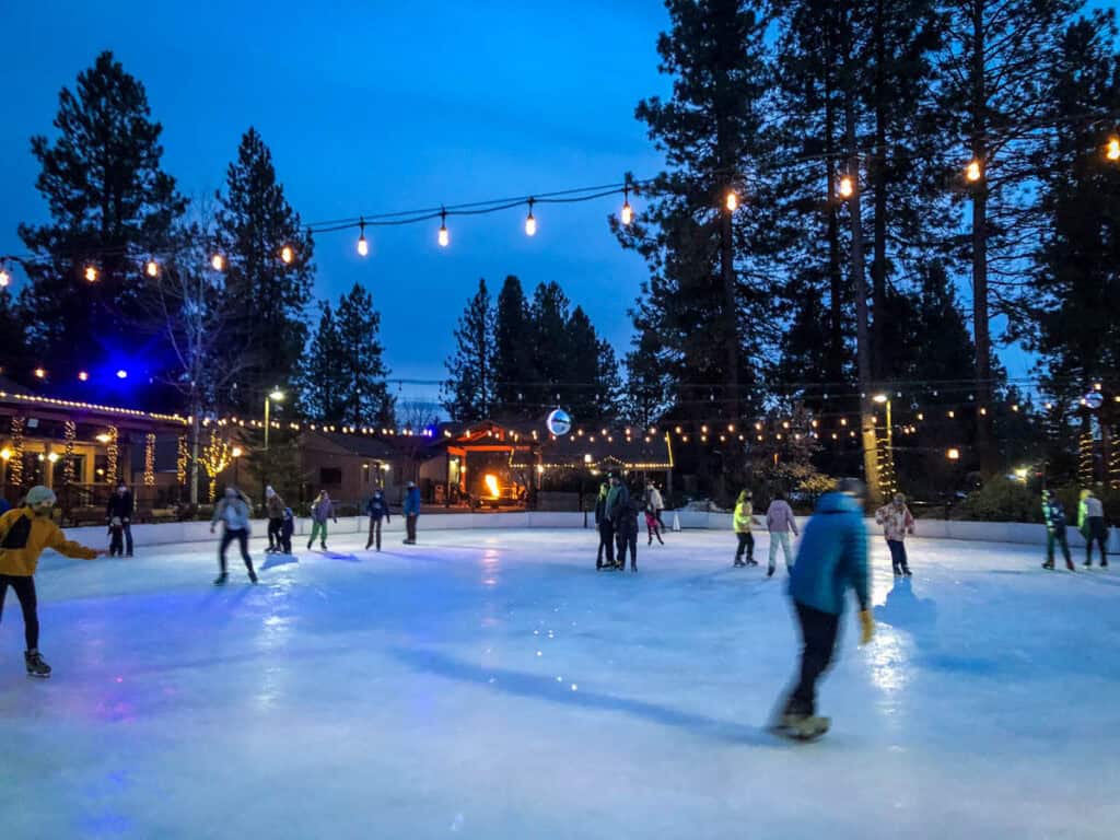 Seventh Mountain ice skating rink in Bend Oregon