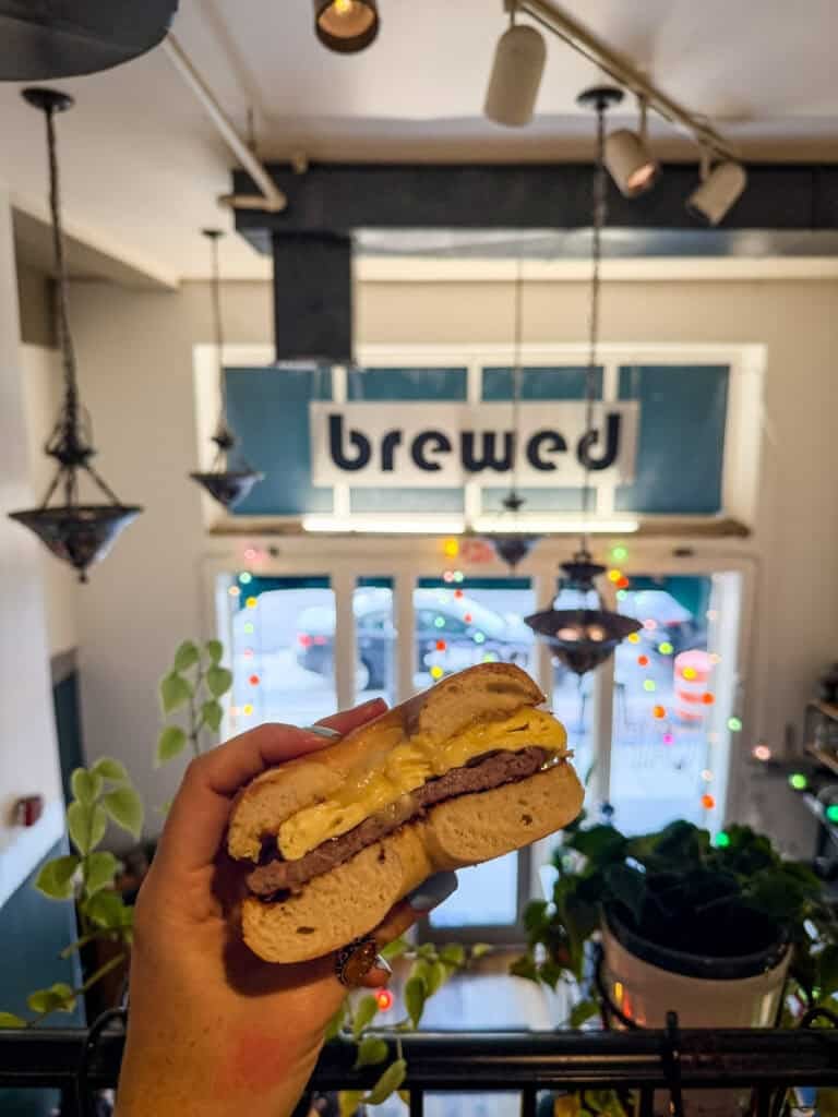Brewed Cafe & Pub Breakfast Sandwich Vancouver Washington