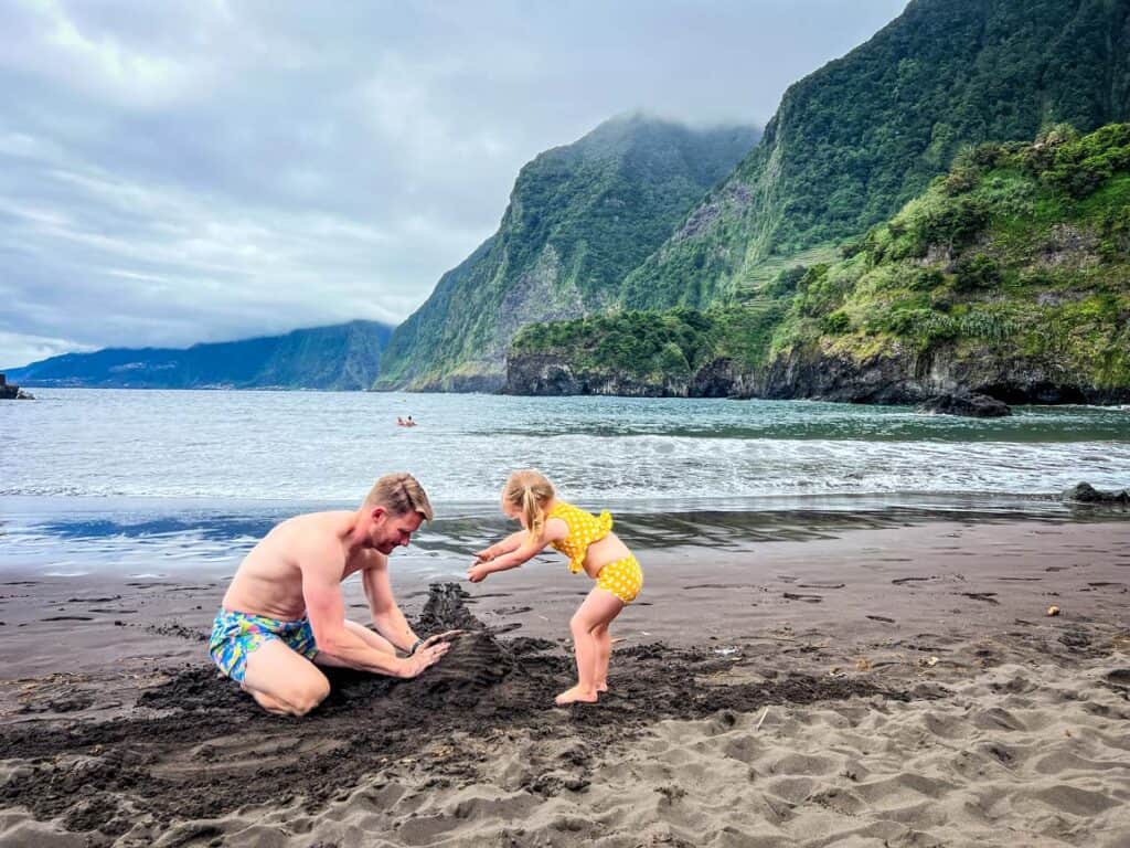 Black Sand Seixal Beach Madeira Portugal