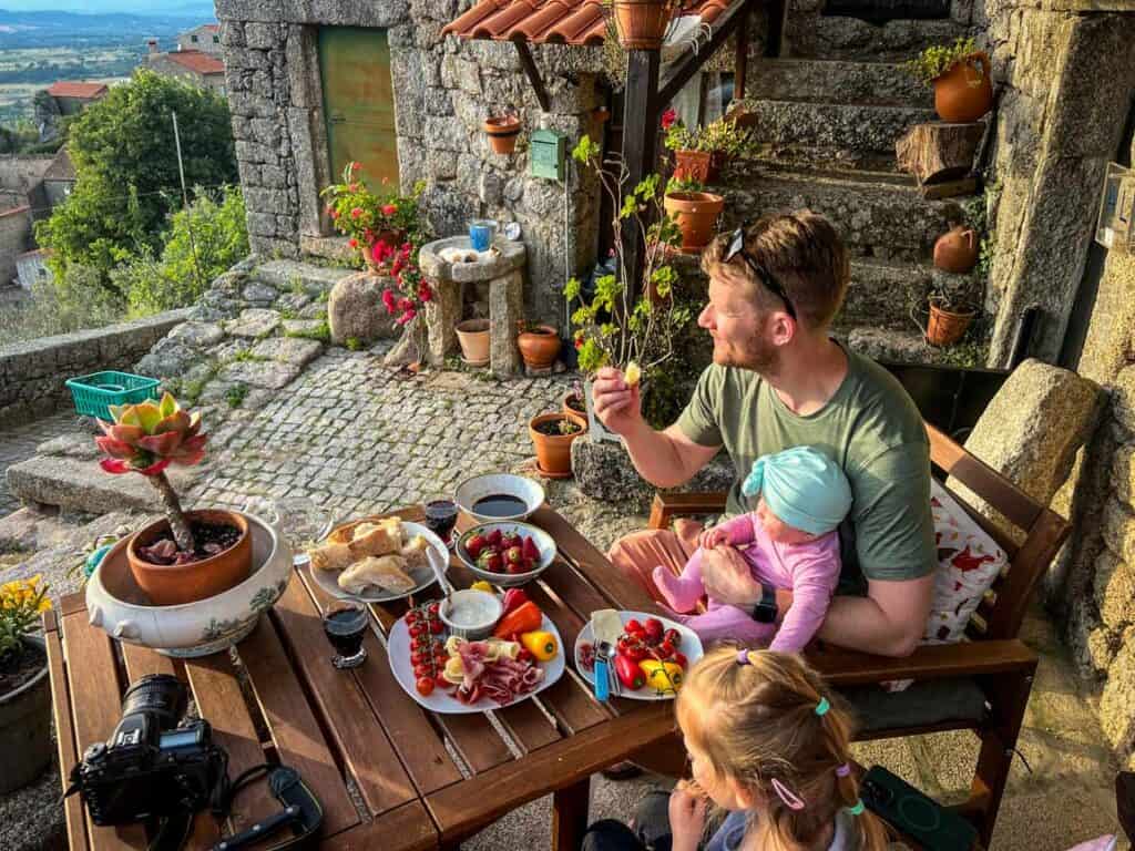 Our family meal at Old House Monsanto Portugal Accommodation