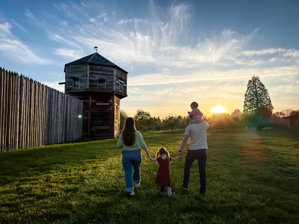 Vancouver Washington Fort Washington at Sunset Family